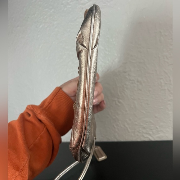 Coach Metallic Clutch Pleated Wristlet - Picture 5 of 9